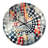 Grey Cubic Striped Wall Pattern - Striped  Wall Clock-101237107