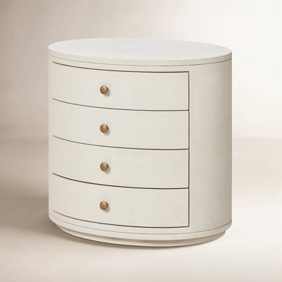 Luciana Oval Nightstand-Linen