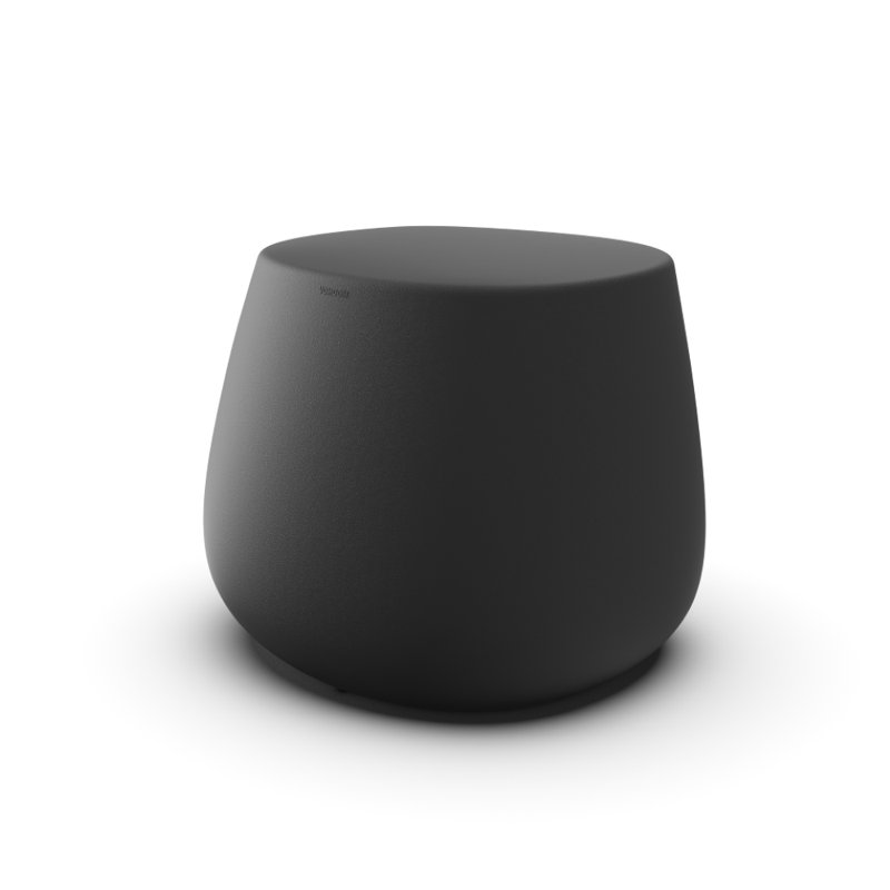 Stone Low Stool, Black