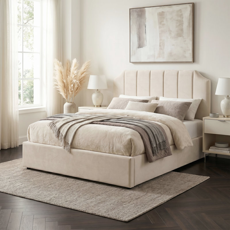 Conwy Ottoman Lift Up Storage Bed, Beige