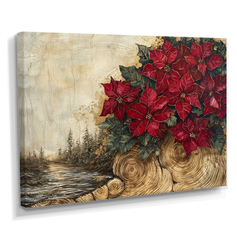 Générateur - art mural floral, H 12 po x l 20 po, Toile tendue
