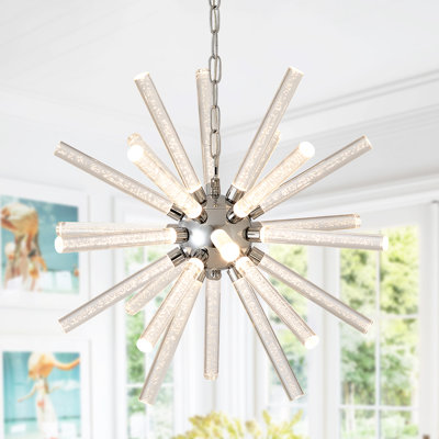 22" Transparent And Minimalist Style Chandelier 