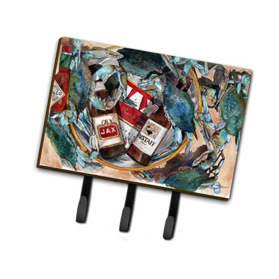 Metal Wall Organizer with Key Hooks
