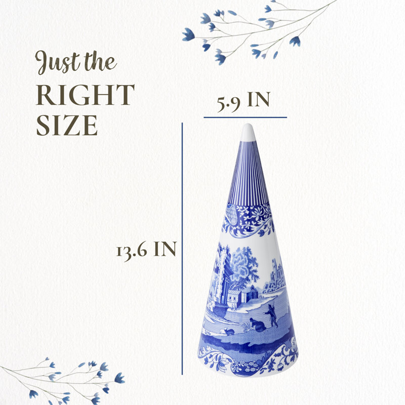 Spode Blue Italian Topiary 13"