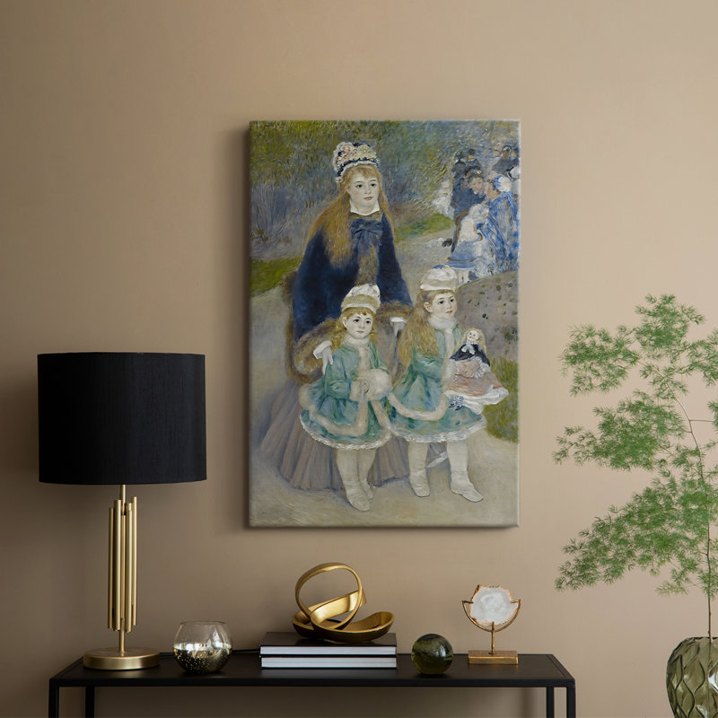 «Mother and Children (La Promenade)», toile tendue par Pierre-Auguste Renoir, 12 x 18