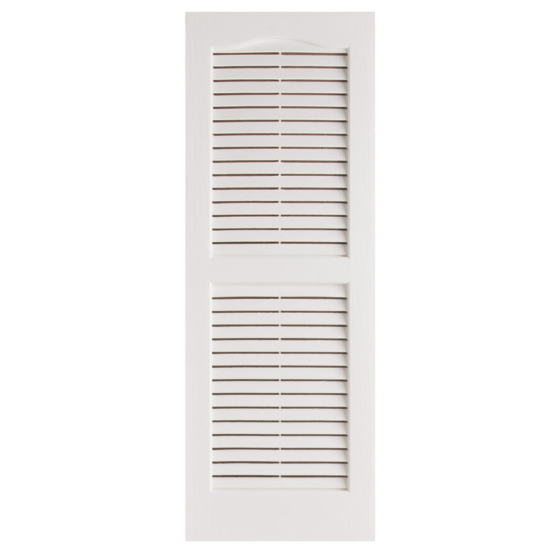 Volet cathédrale à persiennes standard, 64 po, Blanc, 12 po