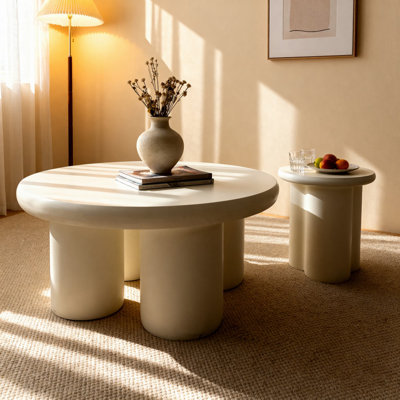 Daisy 2-Piece Round Coffee Table Set