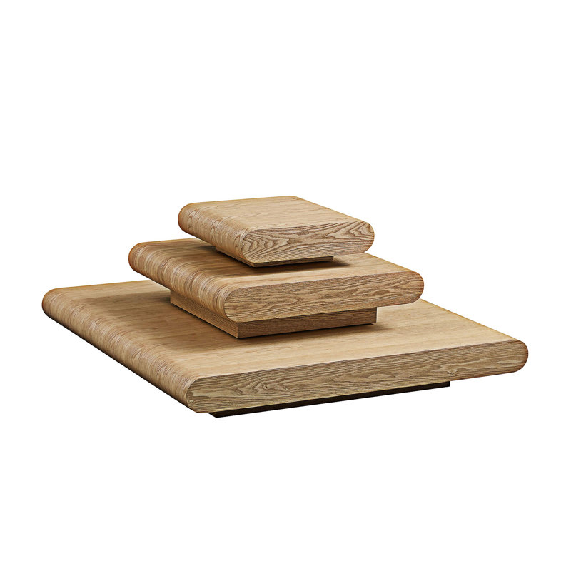 3-Piece Modular Stacking Coffee Table