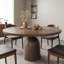 Ensemble de salle à manger 6 personnes en noyer foncé avec table ronde 47 po et 6 chaises-1905812413-1905812414