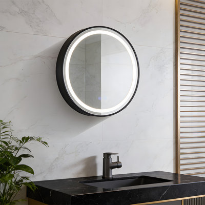 600mm W 600mm H Wall Mounted Required Frameless Medicine Cabinet Mirror Fixed
