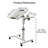 Adjustable Tilt Overbed Bedside Table with Wheels, Mobile Laptop Standing Desk Portable Rolling Computer Cart Movable End Table Sofa Side Table for Home Hospital Use-1564635234