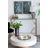 18” Round Mirrored Tray with Distressed Silver Iron Frame, Transitional Home Accent for Living Room, Bedroom, or Entryway-662153999