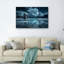 Ensemble de 1 tableau sur toile représentant un ciel nocturne-129060403-129060397
