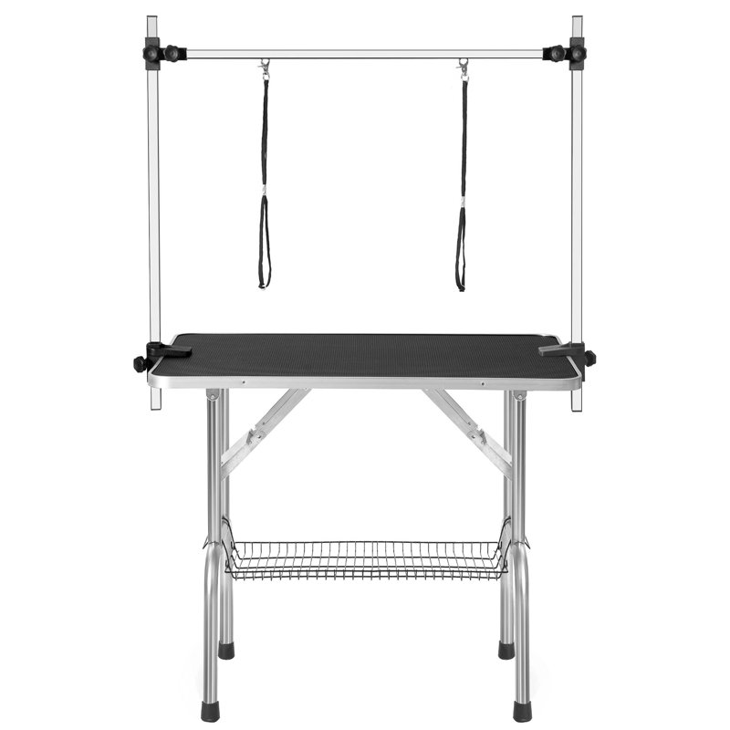 Table de toilettage pour animaux avec pattes pliantes, Noir, noir, noir, noir, H 30 po x l 42 po x P 24 po