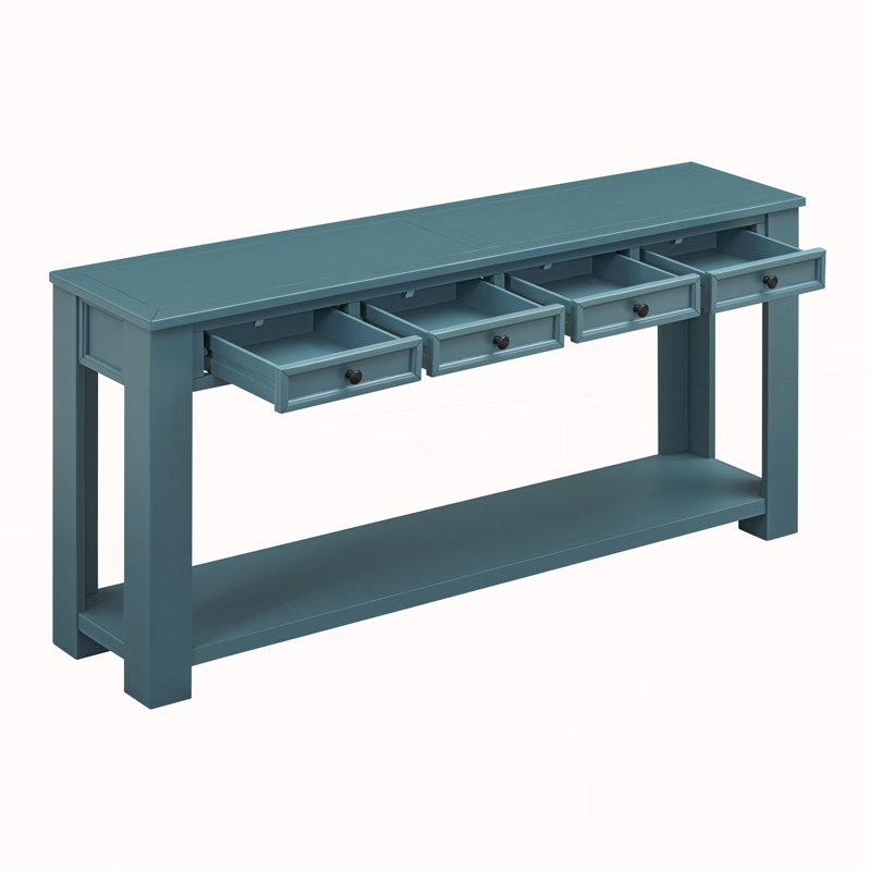 Console / canapé avec tiroirs de rangement, Bleu très foncé