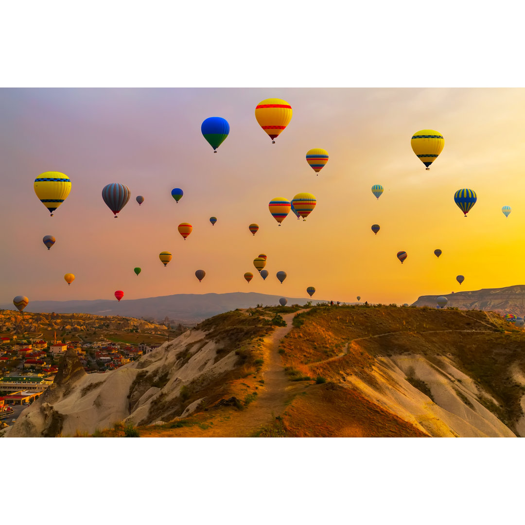 Balloons Cappadocia Turkey by Vladyslavdanilin - Wrapped Canvas Print