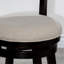 Tabouret pivotant à dossier et à lattes à hauteur de comptoir 24 po, siège en tissu-558933299-558933298