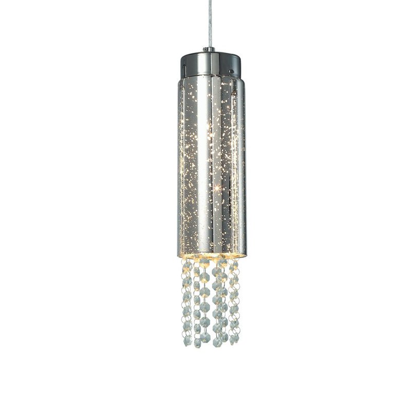 Moonlight 1 - Light Silver Cylinder Pendant