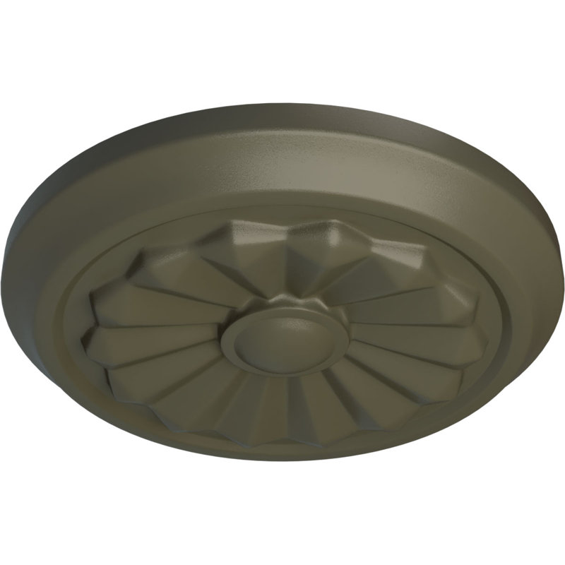 Médaillon de plafond Endurathane Olivia, 7 7/8 po x P 1 1/8 po (convient aux auvents jusqu'à 3 1/2 po), Hamamélis