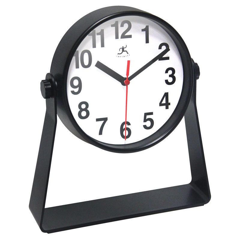 Table Clock Plastic Tabletop Clock 9 Inches