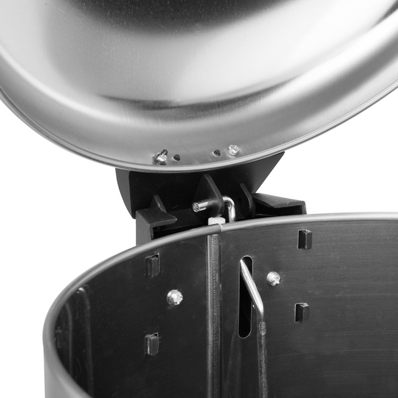 1.3 Gallon Brushed Stainless Steel Step Trash Can