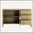 Wave-Pattern Sideboard with 3 Drawers, Large Storage Buffet Cabinet with Hooks and Extra Center Leg-444702143