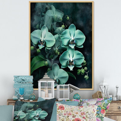 Fantaisie, orchidée verte, paysages de rêve
