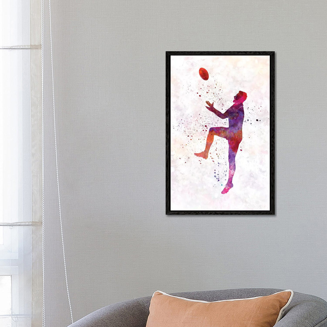 Rugby Mann Spieler in Aquarell I