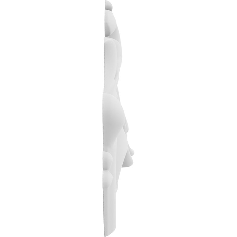 Applique Fayette Rosette, H 4 po x l 4 po x P 0,5 po, Gauche