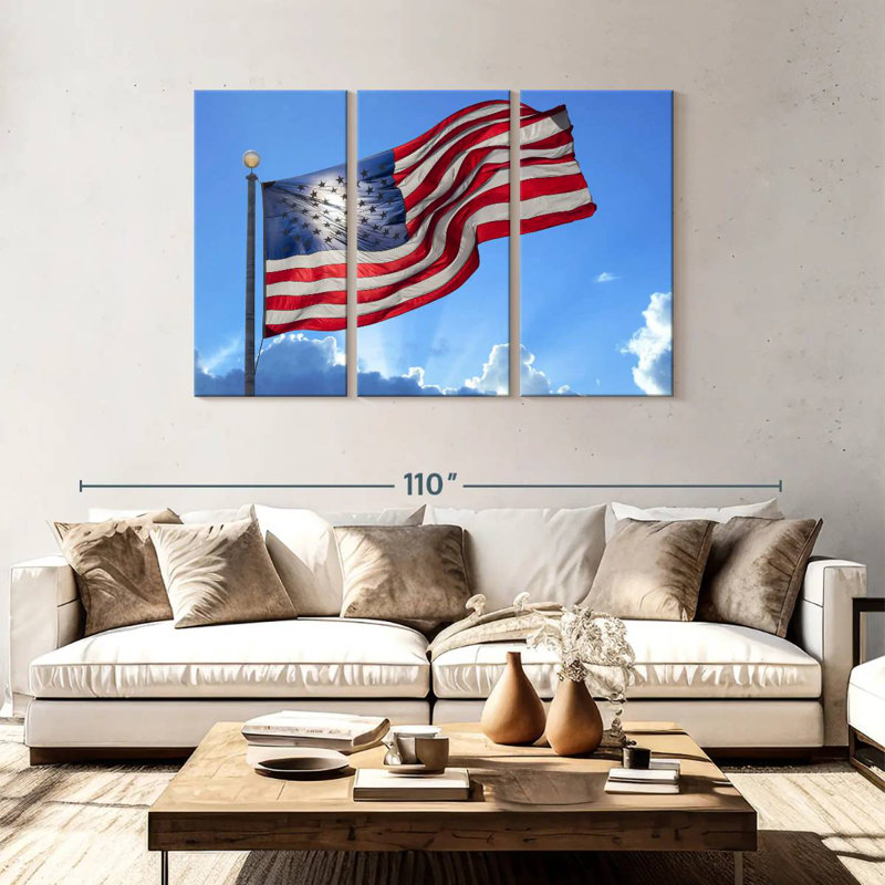 Flag Sky, 48" H x 74" W