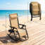 Chaises longues de patio Zero Gravity, chaises berçantes d'extérieur pliables en acier