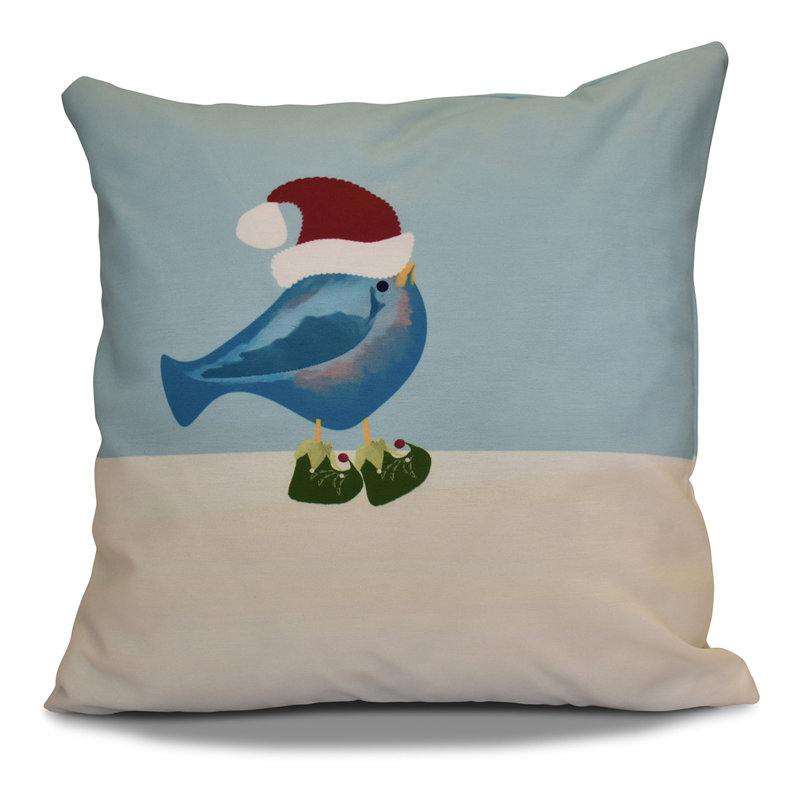 Jump For Joy Reversible Throw Pillow, 16" H x 16" W, Teal