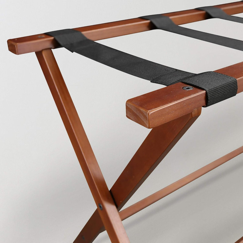 Casual Home Extra Wide Luggage Rack, Walnut