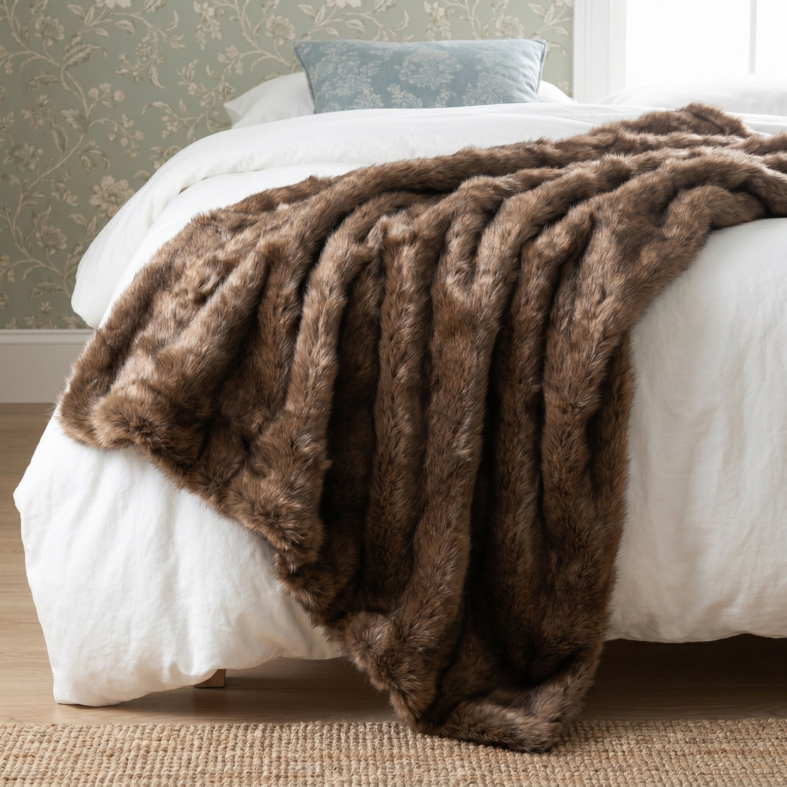 Westview Faux Fur Throw Blanket,  58" W x 84" L