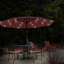 Parasol de patio avec lumières - Parasol d'extérieur 10 pi avec 32 DEL solaires - Parasol à protection contre les rayons UV 30+ par Pure Garden (rouge)-37071283