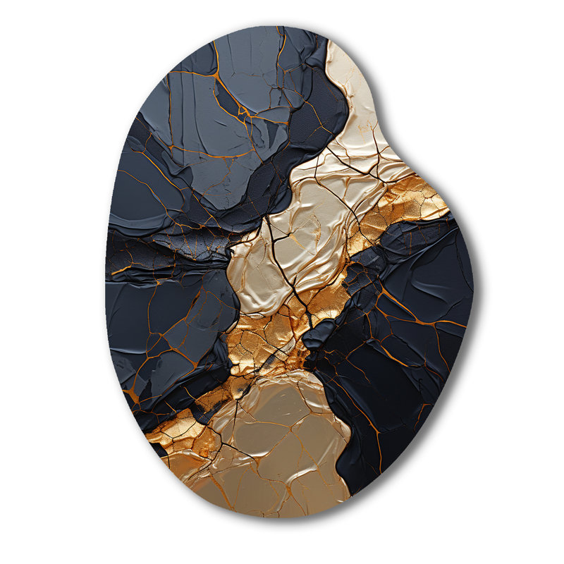 Hawley - art mural asymétrique en forme de poire en spirale abstraite, H 30 po x l 22 po