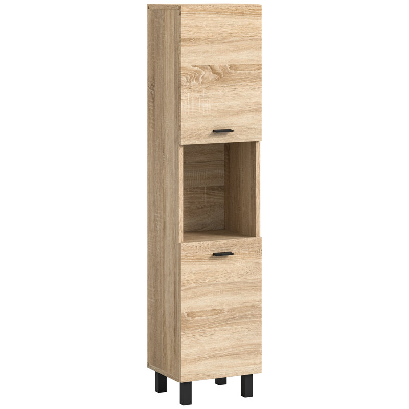 Boston Particle Board Freestanding Linen Cabinet, Wood