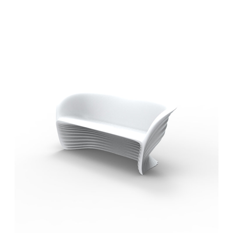 Biophilia 74.75" Wide Patio Sofa, Plastic Basic Ice