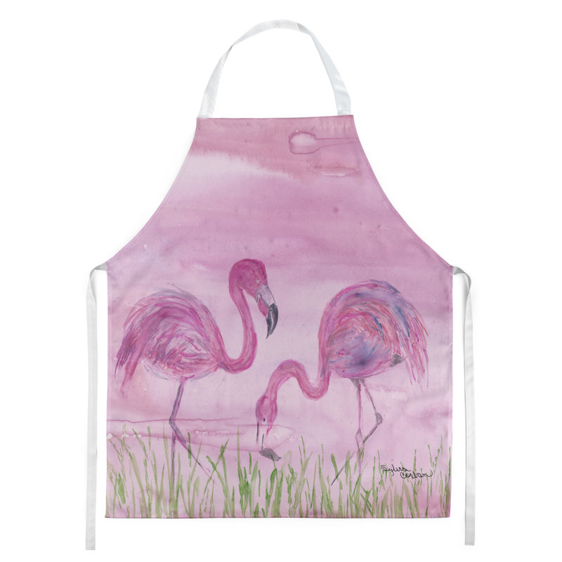 Tablier flamant roses