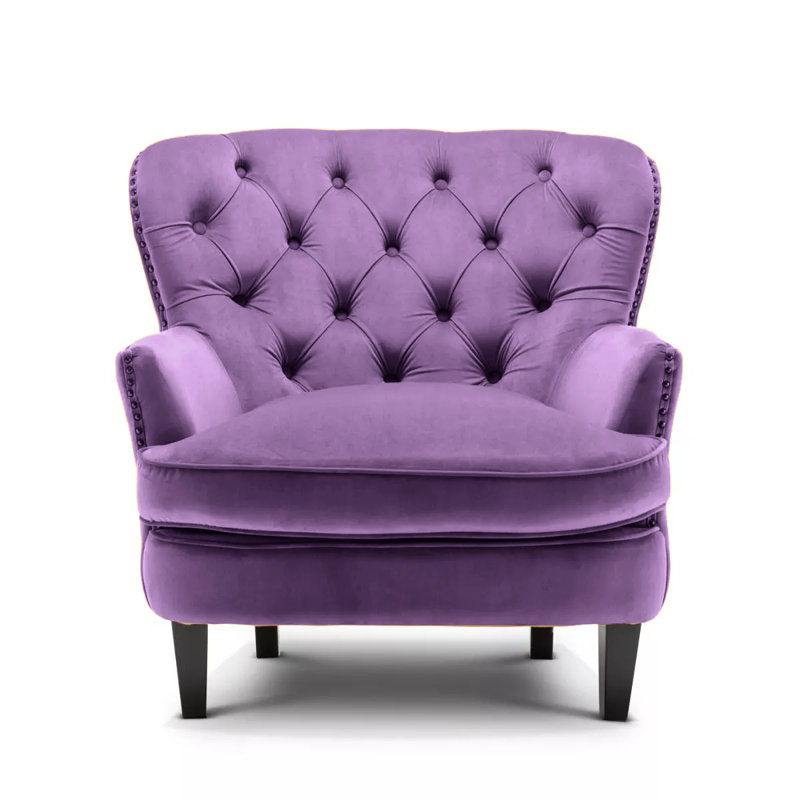 Higgenbotham Armchair, Purple Velvet