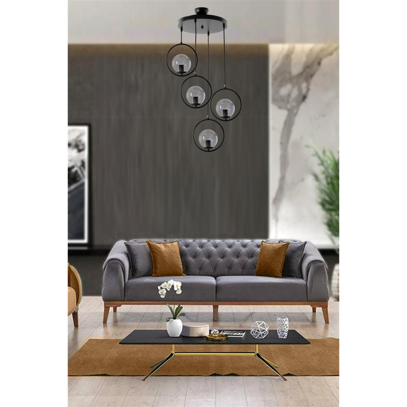 Continuum 4 - Light Sphere Pendant, Black, Grey
