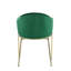 Chaise rembourrée en velours