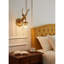 Lampe murale en laiton et cristal