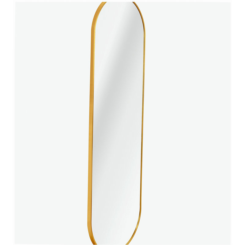 Golden 63 x 20IN pill-shaped full-length mirror or bathroom mirror
