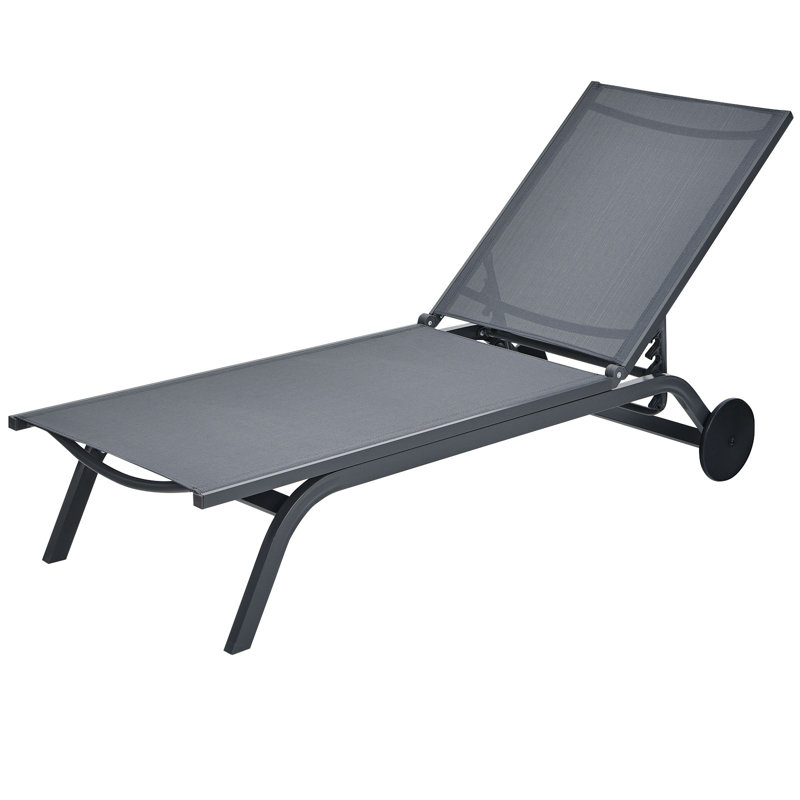 Christerpher Outdoor Metal Chaise Lounge