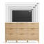 Commode 9 tiroirs 58 "avec pieds en bois massif-2062160206