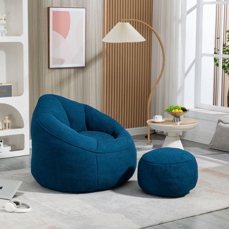Fauteuil à billes Bedding Fauteuil à billes en mousse haute pression, Bleu