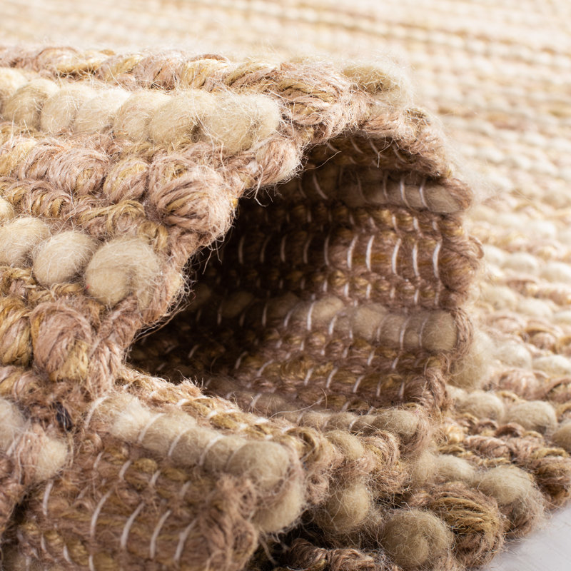 Ferrera Handmade Hand Woven Beige / Multi Area Rug, Rectangle 5' x 8'