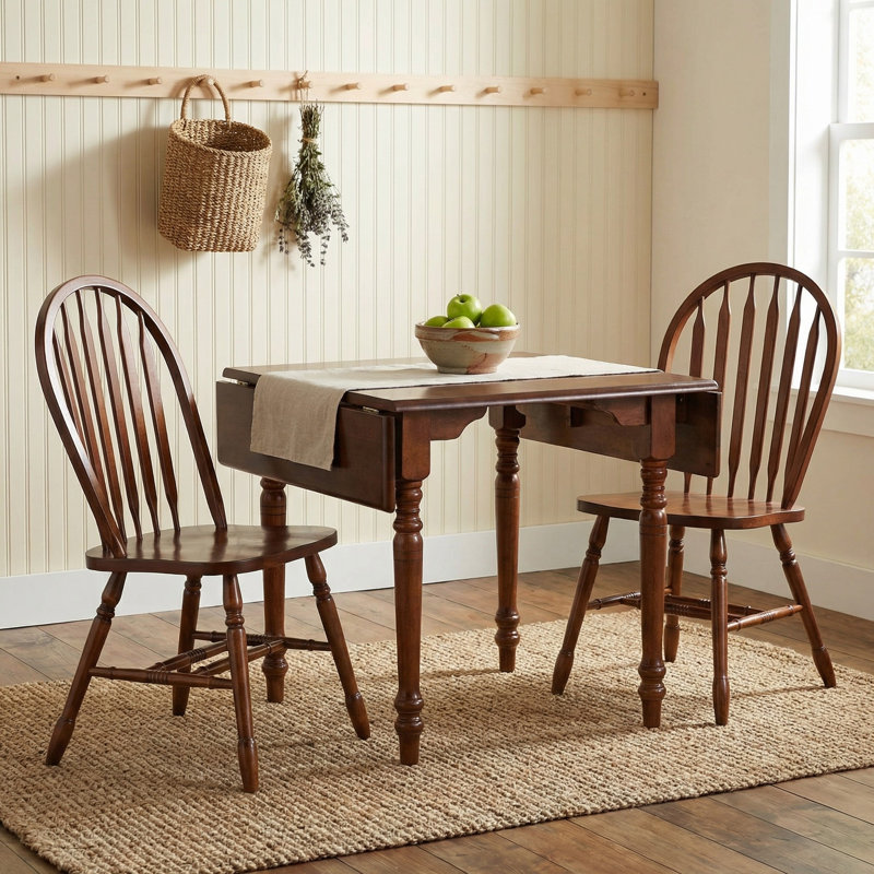Azizi 18'' H Solid Wood Side Chair, Chestnut