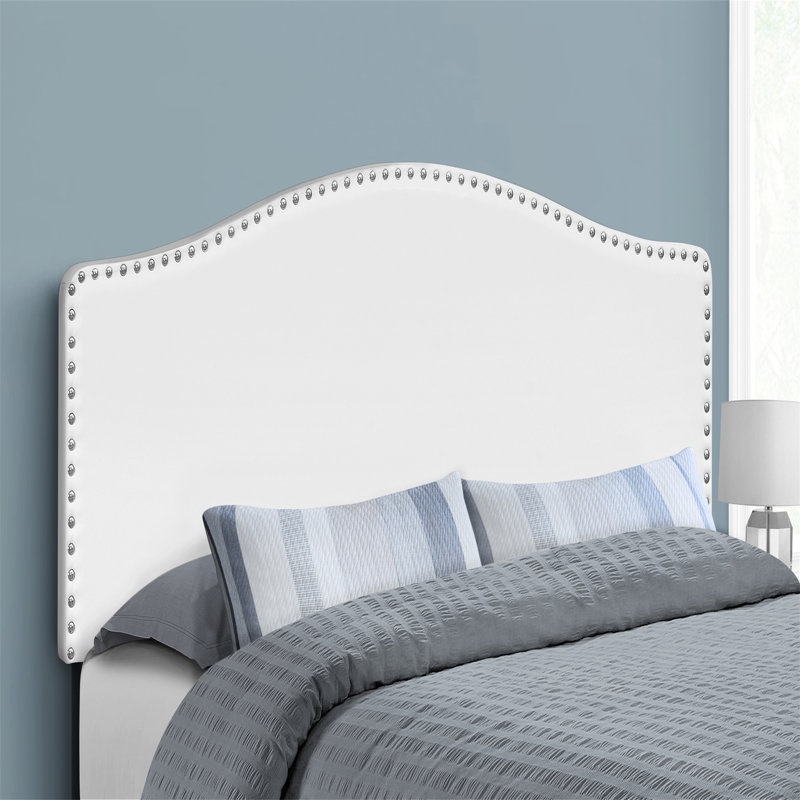 Camira Upholstered Headboard, White, Queen
